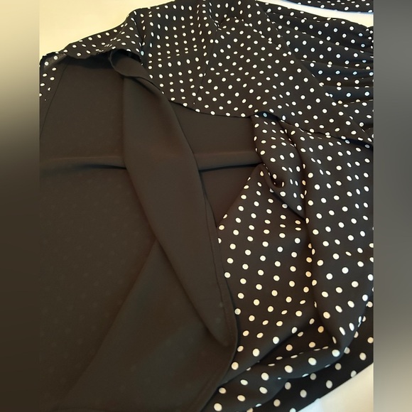 Cece polka dot French cafe dress/ Rich Black with white dots Size Medium - Picture 12 of 16